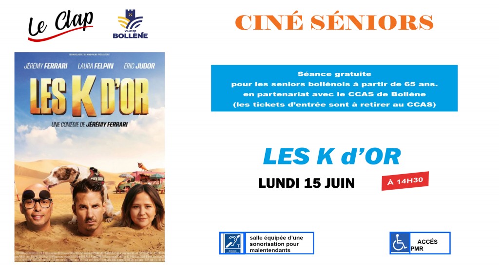 actualité Ciné-Seniors Juin / LES K D'OR