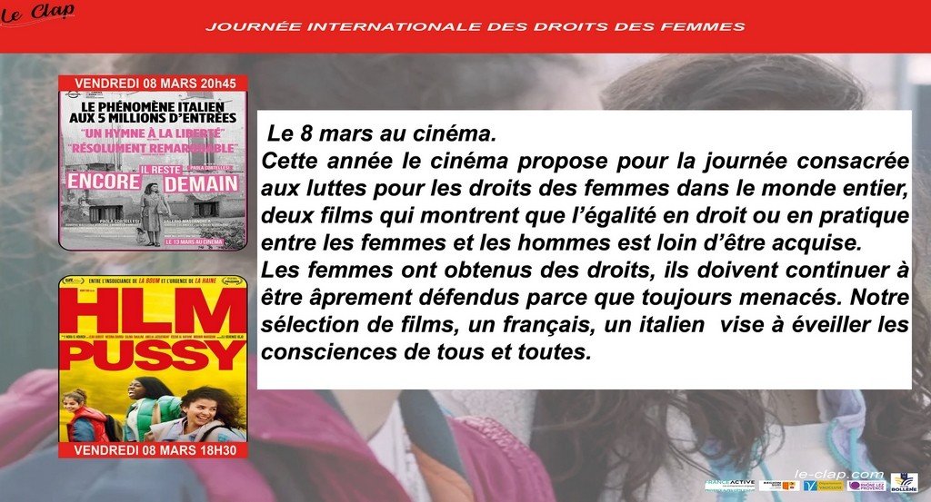 actualité JOURNÉE INTERNATIONALE DES DROITS DES FEMMES